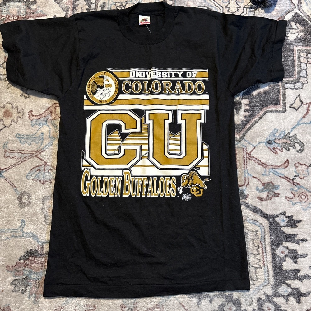 NEW Vintage CU buffs‎ Colorado Golden Buffaloes T-shirt Medium